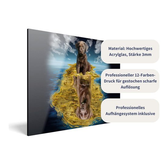 Acrylglas mit Tierportrait im Double Stil