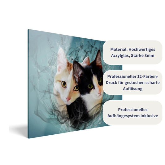 Acrylglas mit Tierportrait im Smoke Stil