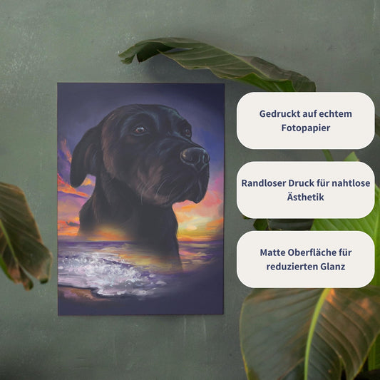 Poster mit Tierportrait im Exposure Stil