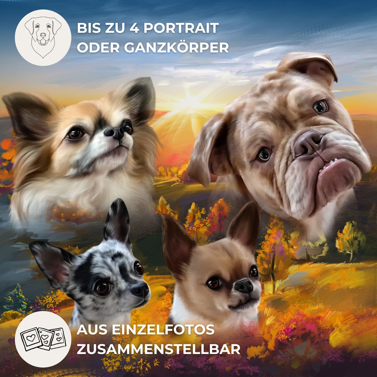 Acrylglas mit Tierportrait im Exposure Stil
