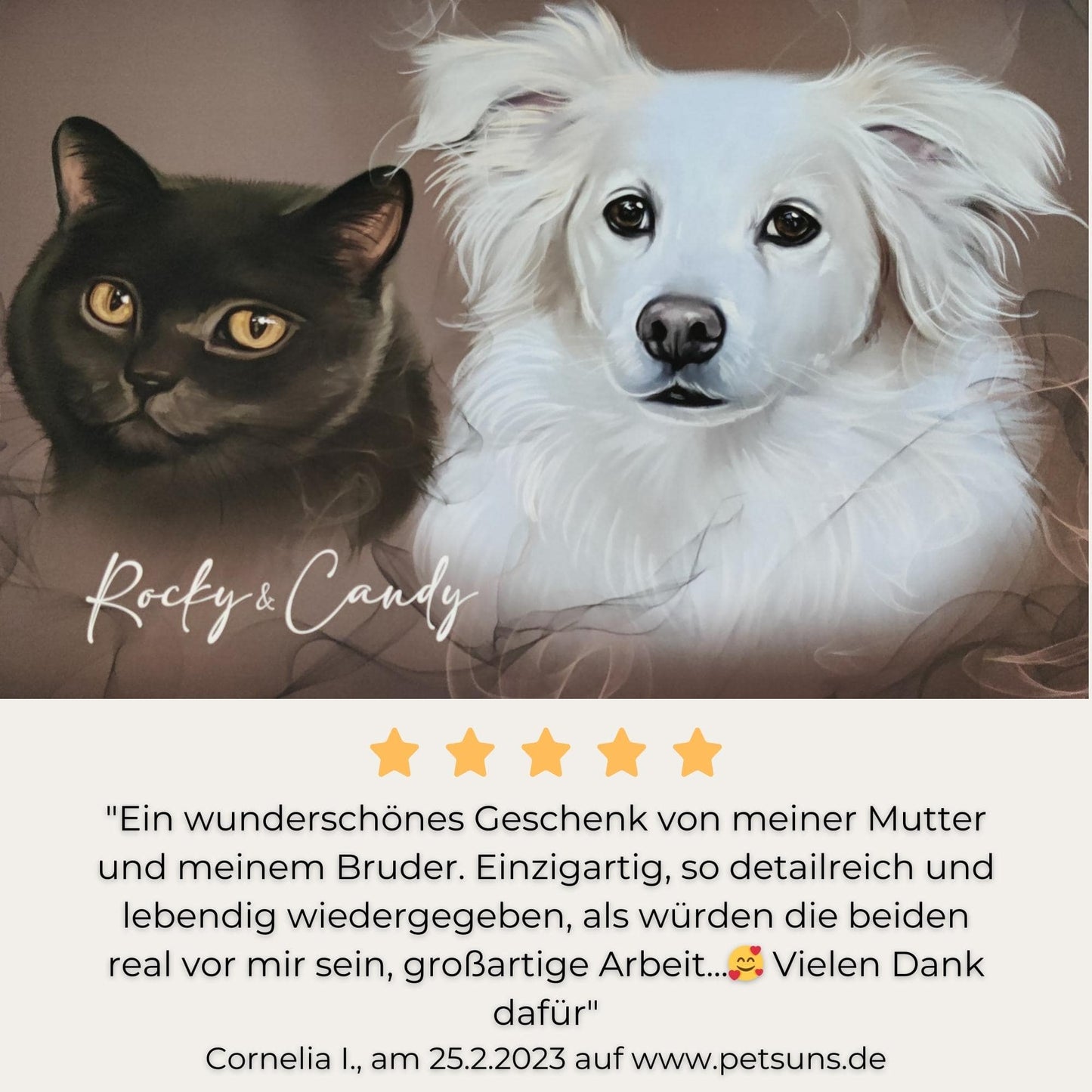 Poster mit Tierportrait im Smoke Stil