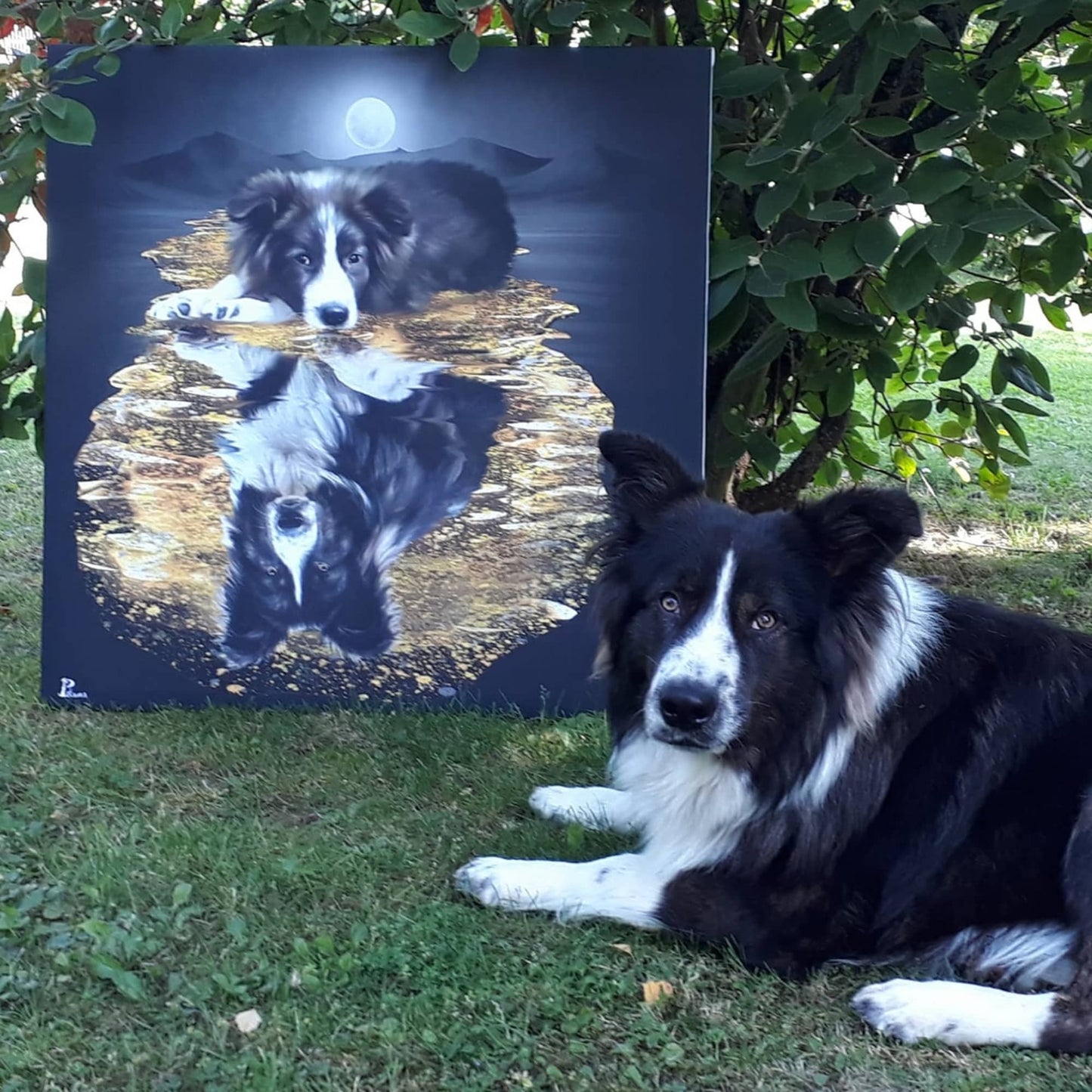 Poster mit Tierportrait im Double Stil