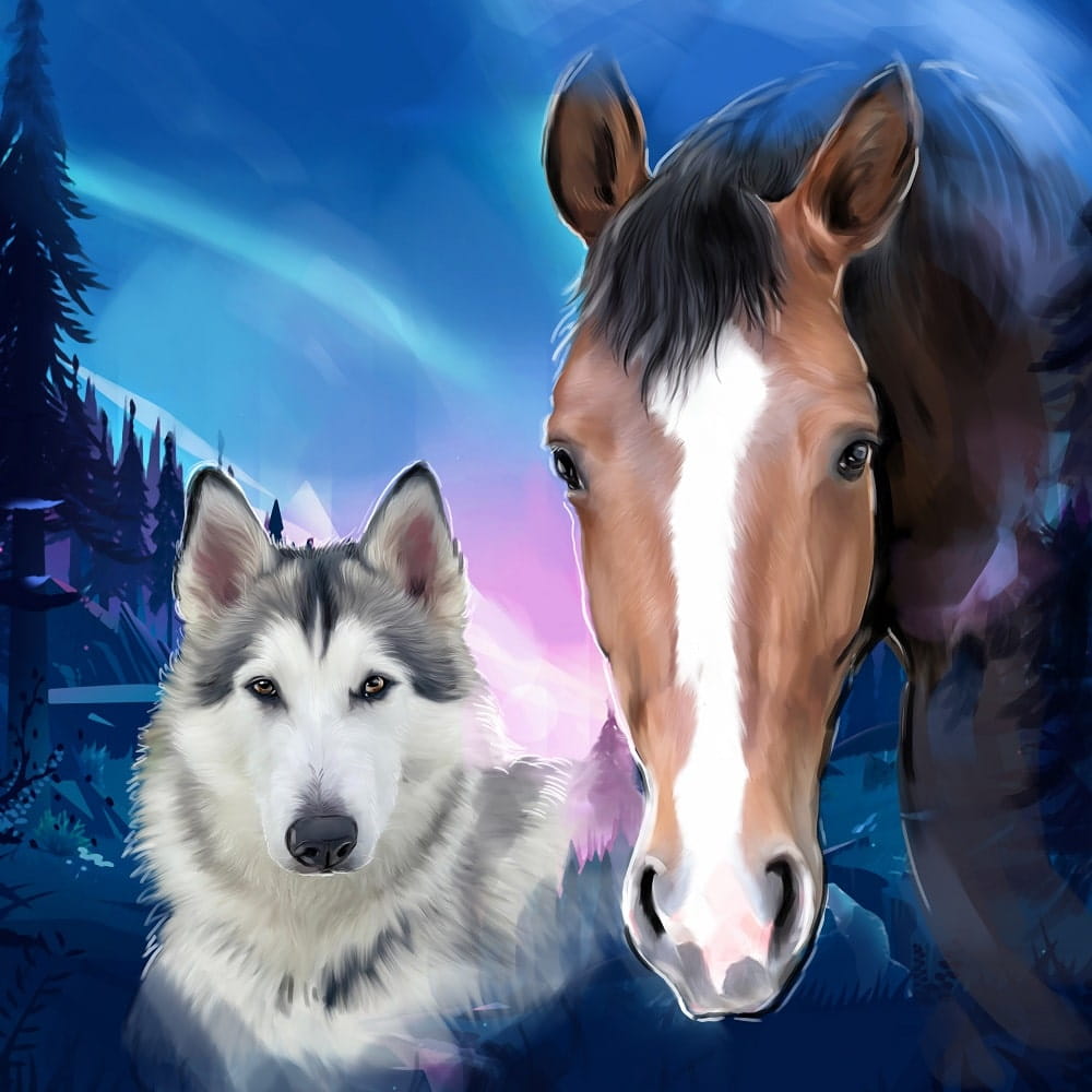 Poster mit Tierportrait im Exposure Stil