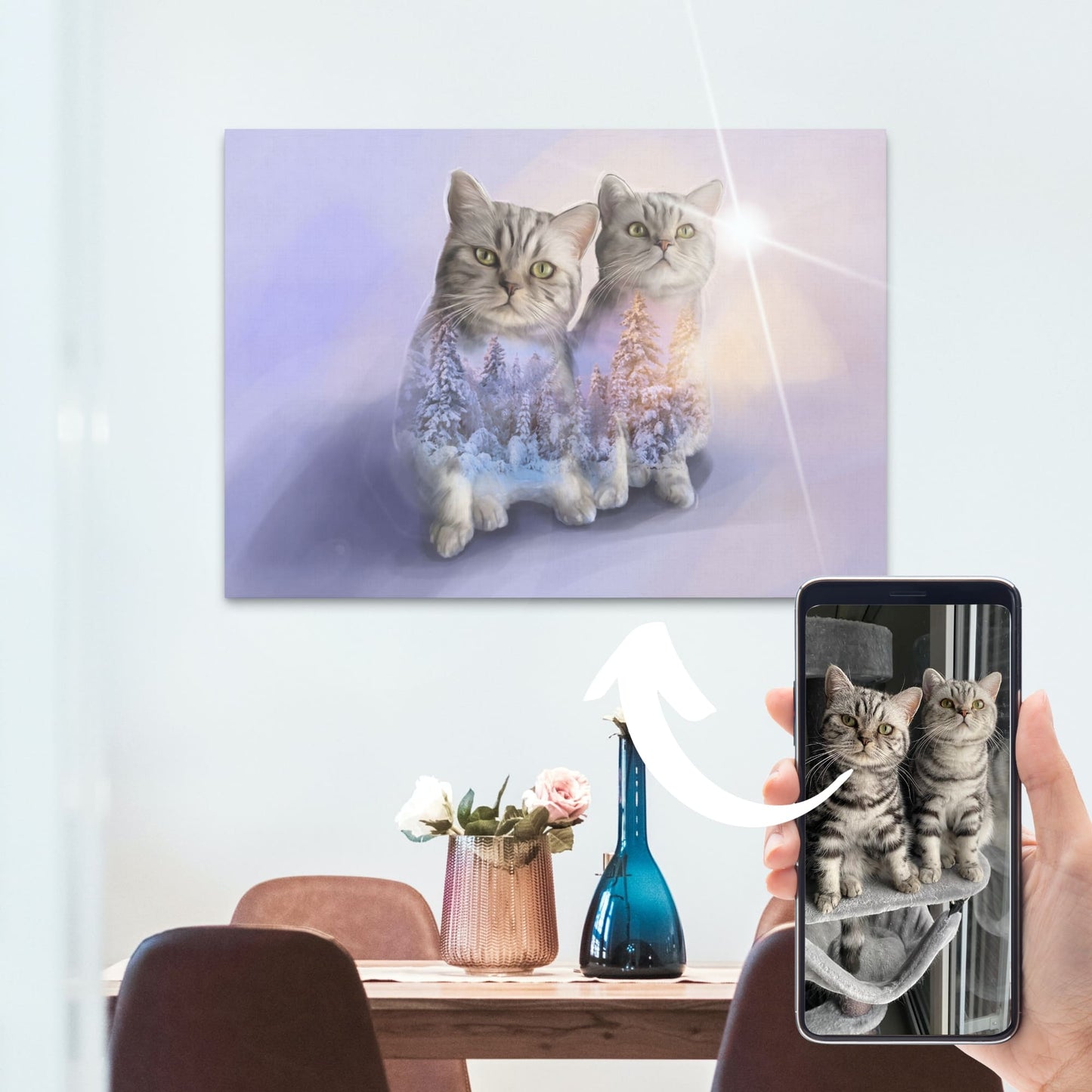 Acrylglas mit Tierportrait im Exposure Stil