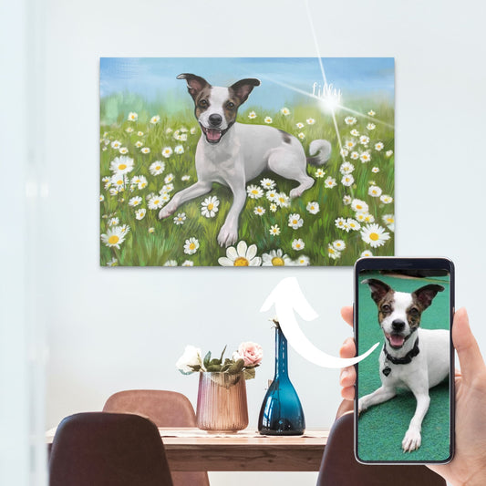Acrylglas mit Tierportrait im Naturalistischen Stil