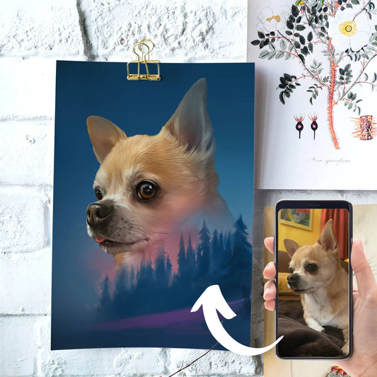 Poster mit Tierportrait im Exposure Stil