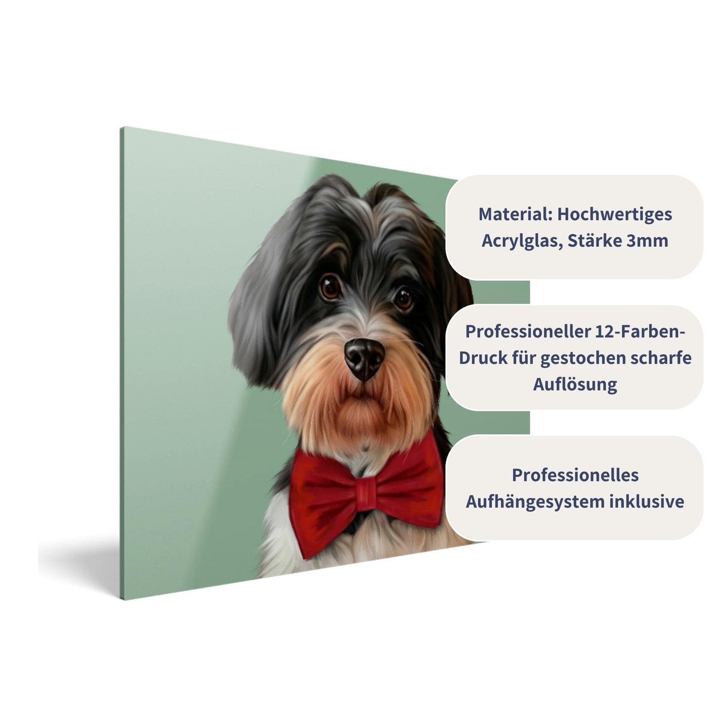 Acrylglas mit Tierportrait im Realistischen Stil