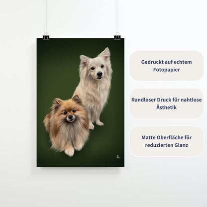 Poster mit Tierportrait im Realistischen Stil