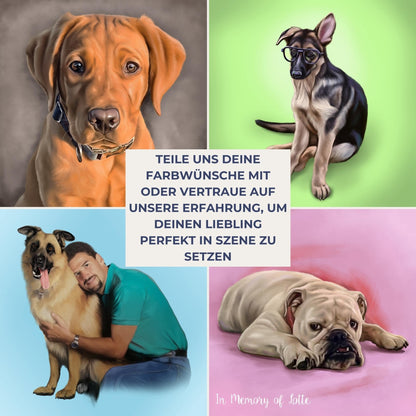 Poster mit Tierportrait im Realistischen Stil