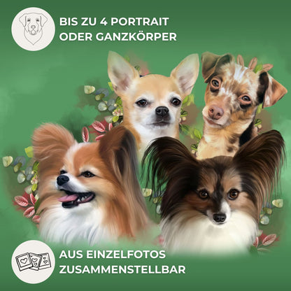 Poster mit Tierportrait im Naturalistischen Stil