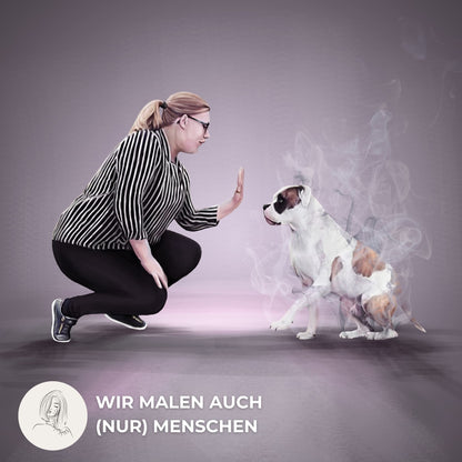 Poster mit Tierportrait im Smoke Stil