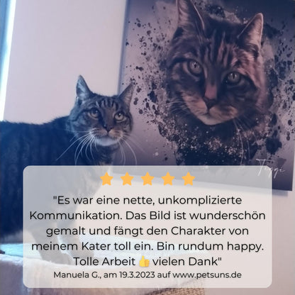 Poster mit Tierportrait im Ink Stil